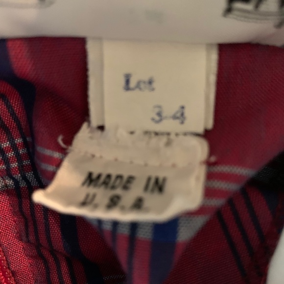 VTG ACT I Size 3-4 Plaid 3/4 Sleeve Collared Dress - Picture 10 of 13